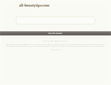 Tablet Screenshot of all-beautytips.com